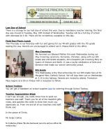 May 8th From the Principal’s Desk